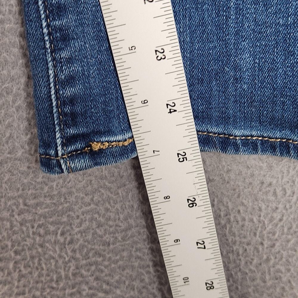 Levis Jeans Womens 29 Blue Mid Rise Straight Crop Stretch Denim Measure 33X25 - Picture 5 of 16